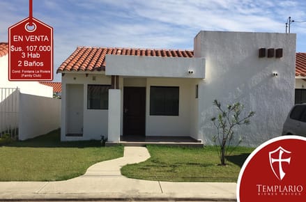 En Venta, Casa Zona Norte, Km 10. Cond. Fontana La Riviera (Family Club)