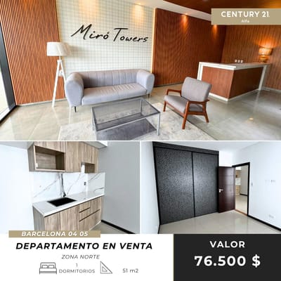 Departamento de 1 Dormitorio Zona Norte