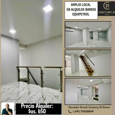 A SOLO $650; LOCAL COMERCIAL EN ALQUILER, BARRIO EQUIPETROL