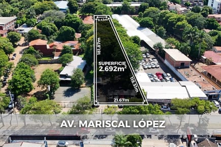 Terreno-Venta-Av. Mariscal López c/ coronel Pampliega, Laguna Grande
