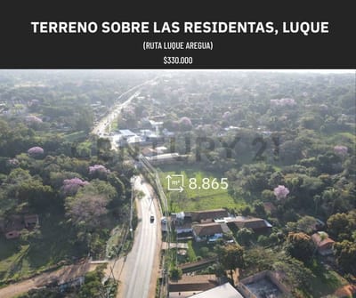 VENDO TERRENO EN LUQUE SOBRE AVDA LAS RESIDENTAS