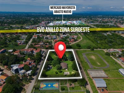 TERRENO EN VENTA 8VO ANILLO ENTRE DOBLE VIA Y MOSCU (CERCA  AL NUEVO ABASTO)