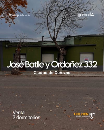 VENTA CASA en ciudad de Durazno 3 Dormitorios patio y garaje