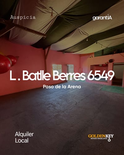 Alquiler Local Comercial o Salón en Paso de la Arena