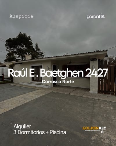 Alquiler Casa barrio Carrasco Norte 3 Dormitorios barbacoa garaje patio piscina