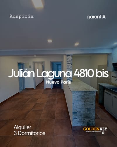Alquiler Casa 2 Dormitorios opcion a 3 patio parrillero y garaje barrio Nuevo Paris