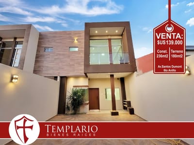 ELEGANTE CASA DE 4 DORMITORIOS EN VENTA - Av. Santos Dumont 6to Anillo