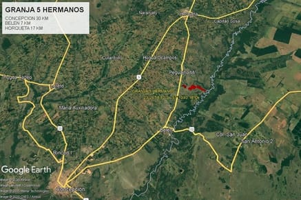 Vente de tierra rural en Concepcion- Belen Py