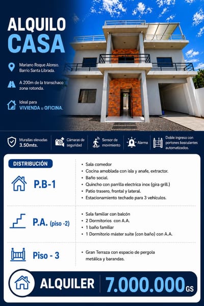 ALQUILO CASA EN MARIANO ROQUE ALONSO