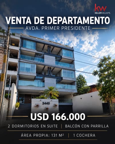En Venta Amplio Departamento en Primer Presidente