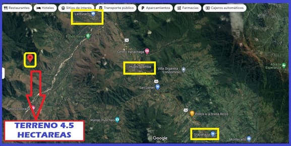 VENDO TERRENO DE 7.5 Há DISTRITO DE HUANCABAMBA, PROVINCIA DE OXAPAMPA
