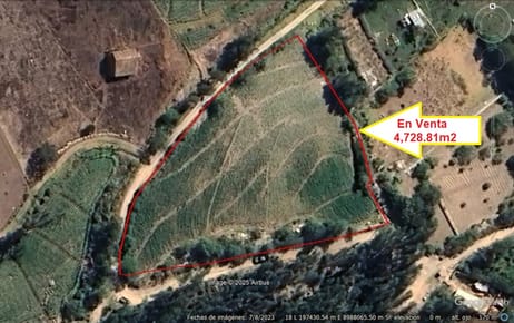 Venta de Terreno frente a camino carrozable en Sector Pampac, Yungay, Ancash