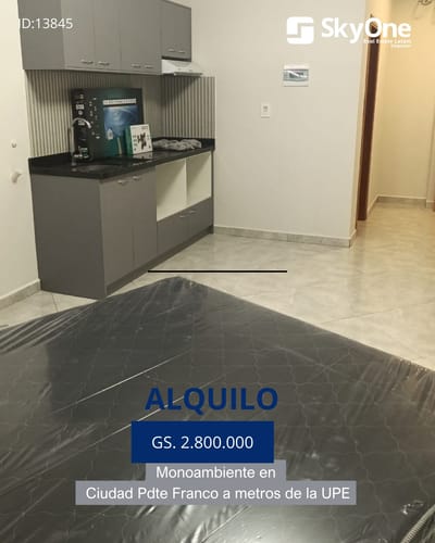Monoambiente a estrenar en Alquiler – Presidente Franco