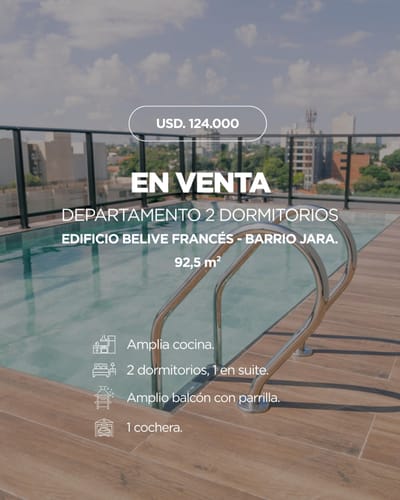 VENDO DEPARTAMENTO DE DOS DORMITORIOS EN BARRIO JARA