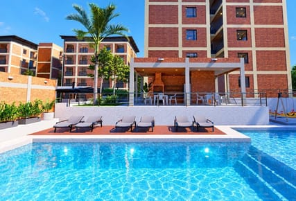 Alquilo dpto de 2 habitaciones semi amoblado en Residencial Ykua Karanday Luque