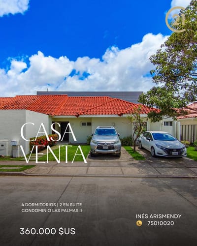 Casa De Una Planta En Venta  Condominio Las Palmas II