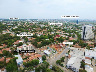 Terreno 516 m² sobre Av. Venezuela casi San Salvador - Asunción