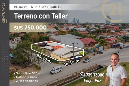 Terreno En Esquina Con Taller Radial 26