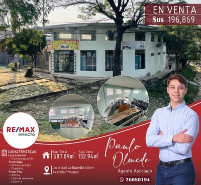  INMUEBLE COMERCIAL EN VENTA CON UBICACIÓN ESTRATÉGICA MUNICIPIO LA GUARDIA