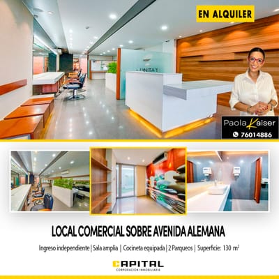 Local comercial en alquiler zona norte Av Alemana 
