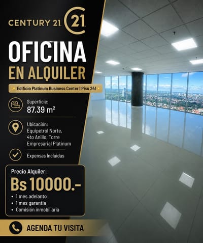 OFICINA EN ALQUILER - Edificio Platinum Business Center 