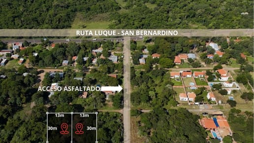 VENDO 2 TERRENOS JUNTOS O SEPARADOS - ZONA RUTA LUQUE - SAN BERNARDINO