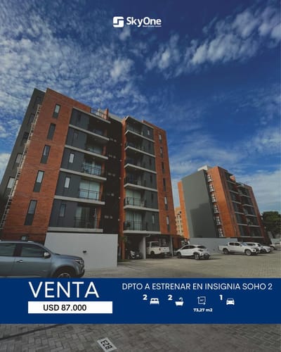 DEPARTAMENTO A ESTRENAR EN INSIGNIA SOHO 2