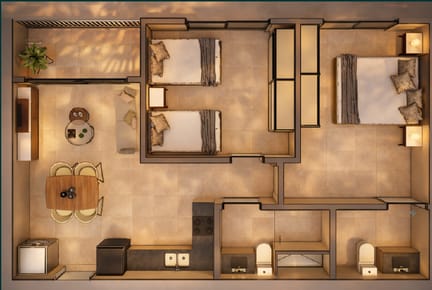 DPTO. EN POZO DE 2 HABITACIONES ZONA LAGUNA GRANDE PORTA 06