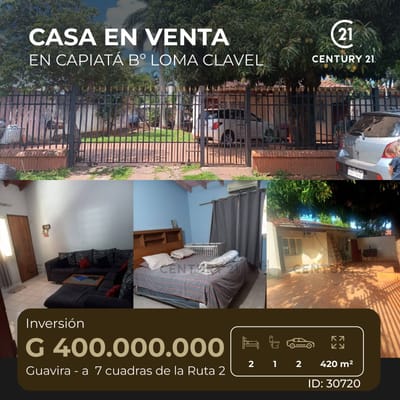 Casa en Venta en Capiatá, Barrio Loma Clavel