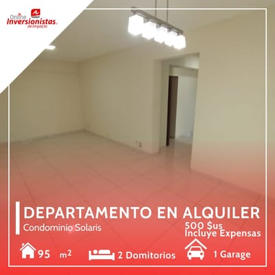 HERMOSO DEPARTAMENTO 2 DORMITORIOS EN ALQUILER