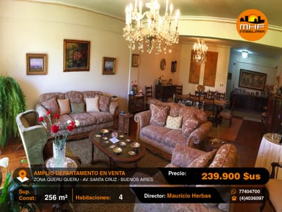 PENTHOUSE EN VENTA 4 DORM. SOBRE 256 M2 QUERU QUERU