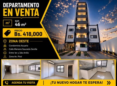 Departamento centrico en venta en bs