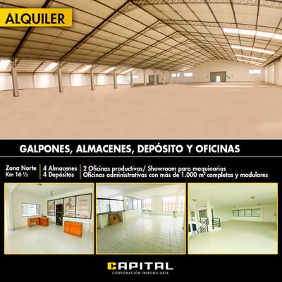 GALPONES, OFICINAS Y DEPOSITOS EN ALQUILER 