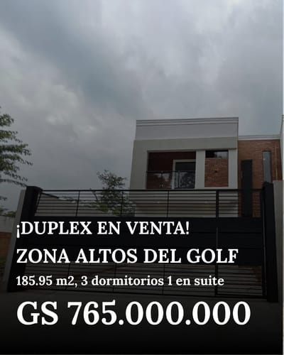Venta de Duplex en Lambare Alto del Golf