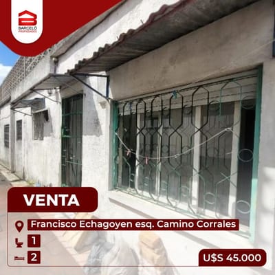 Apto. 2 dorm. en Francisco Echagoyen esq. Camino Corrales Ituzaingó U$S45000