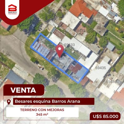 Terreno en venta de 345m2 ubicado en Ituzaingó