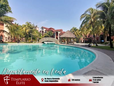 DEPARTAMENTO EN VENTA TOTALMENTE AMOBLADO EN BUGANVILLAS