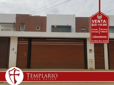 HERMOSA CASA A ESTRENAR Av. Beni 8vo Anillo - Zona Norte