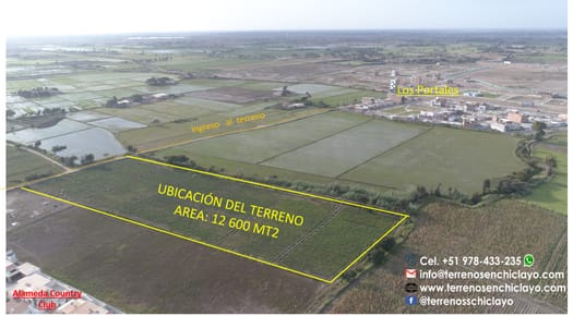  Terreno Carretera Pimentel-Chiclayo (Altura Colegio San Agustín) de 12600m²
