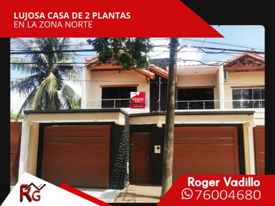 CASA EN VENTA DE DOS PLANTAS AV. BENI 5TO ANILLO