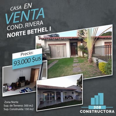 CASA EN VENTA COND. RIVERA  NORTE BETHEL I