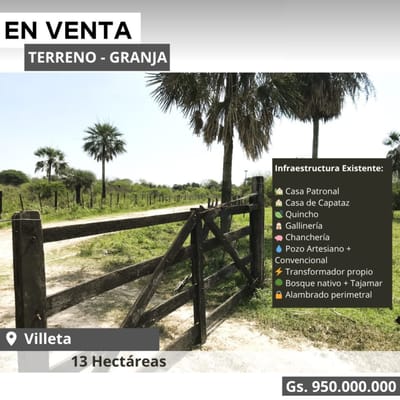 Granja formada en Villeta (13 Hectáreas)