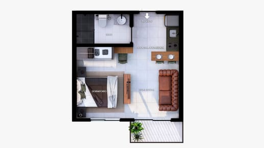 EN VENTA MONOAMBIENTE EN SOHO FLATS, RECOLETA