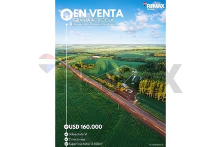 Granja Agrícola - Venta - Tavapy, Alto Paraná, Paraguay