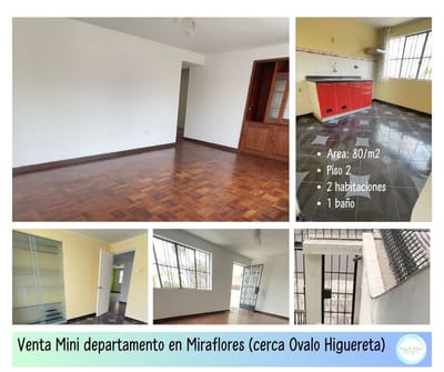 Venta Mini Departamento, Miraflores(cerca Ovalo Higuereta)