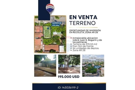 Venta De Terreno - Barrio Recoleta