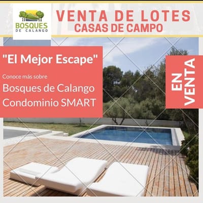 SE VENDEN LOTES EN EL PRIMER CONDOMINIO SMART PARA CASAS DE CAMPO EN CALANGO