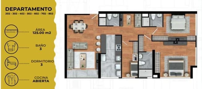 PARTICULAR DEPARTAMETO 86 M2 2 DORMITORIOS 2 BAÑOS (197,800 USD)