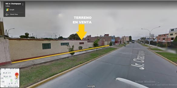 Venta de Terreno Jirón Chachapoyas - El Callao