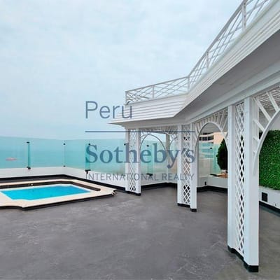 Espectacular penthouse con vista al mar ubicado en el malecn de Miraflores